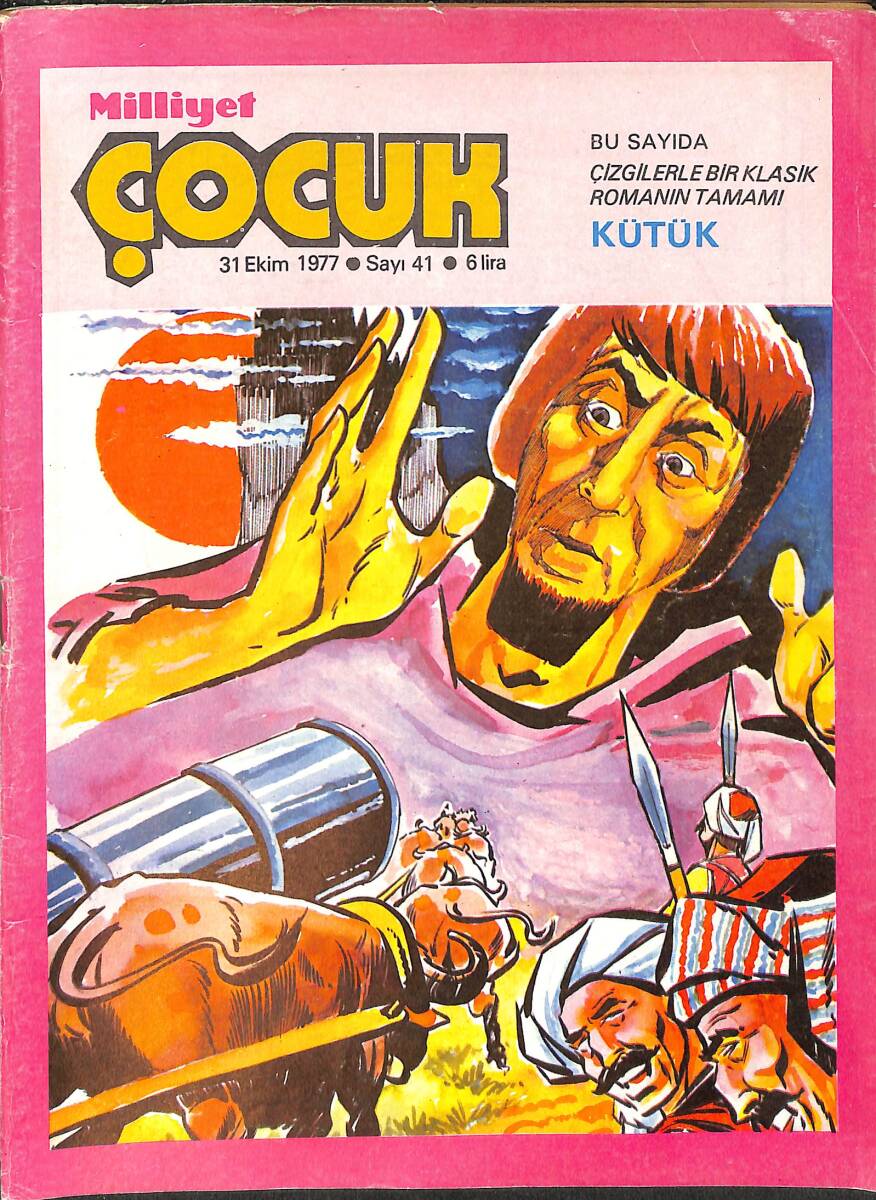 Milliyet Çocuk Dergisi 31 Ekim 1977 Sayı:41 - Larry Yuma, Cemil- Fenerbahçe, Pembe Panter (Ortası Boş) NDRT97219 - 1