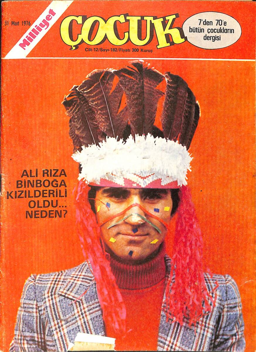 Milliyet Çocuk Dergisi 31 Mart 1976 Sayı: 182 - Kaptan Cingöz - Çakal Bil - Aristokratlar - Agar Büyülü Oyuncaklar - Örümcek Adam - Ten Ten NDR96030 - 1
