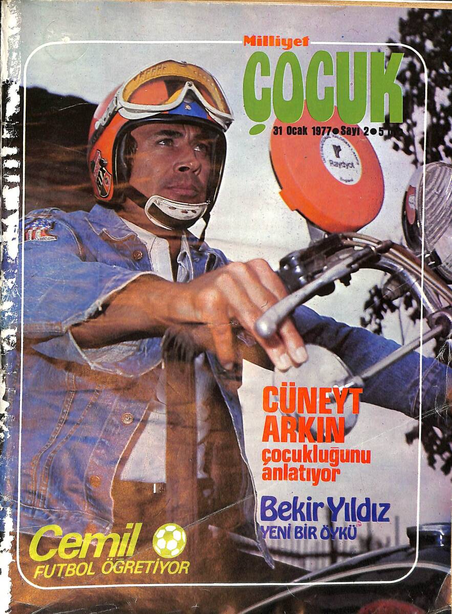 Milliyet Çocuk Dergisi 31 Ocak 1977 Sayı: 2 - Kapak: Cüneyt Arkın Çocukluğunu Anlatıyor - Uzay Çocukları - Pembe Panter NDR97125 - 1