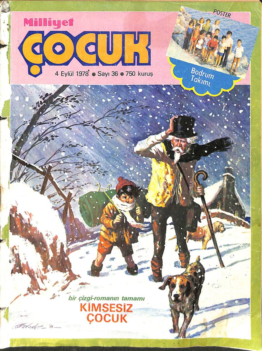 Milliyet Çocuk Dergisi 4 Eylül 1978 Sayı: 36 - Uzay Çocukları - Temel Reis - Red Kit NDR97134 - 1