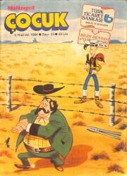 Milliyet Çocuk Dergisi 4 Haziran 1984 Sayı: 23 - Altı Kafadar - Red Kit 