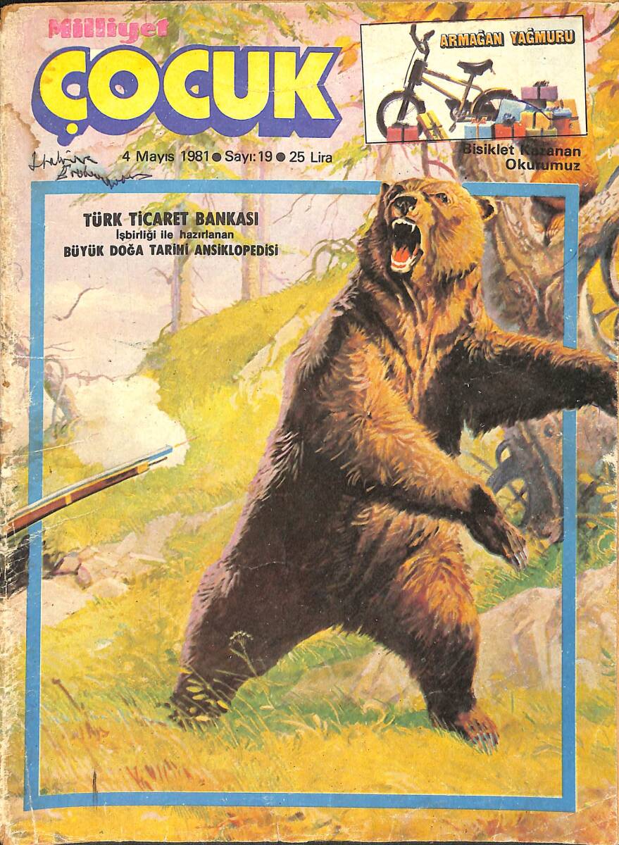 Milliyet Çocuk Dergisi 4 Mayıs 1981 Sayı: 19 - Red Kit - Kırmızı Şapkalı Kız 2 - Kan Kalesi 10 - Demir Yumruklu Adam 1 - DR. Cüneyt Arkın -Yeni Gazete NDR97116 - 1