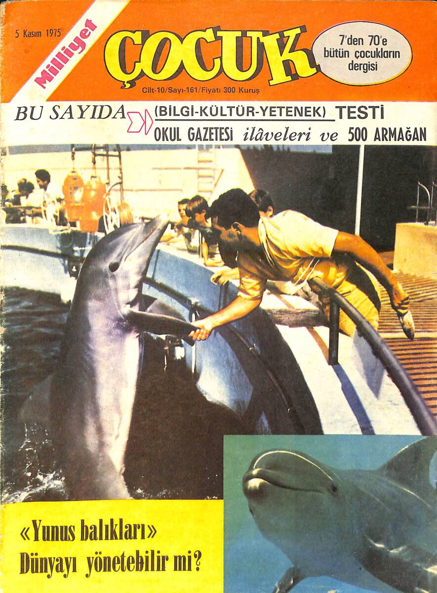 Milliyet Çocuk Dergisi 5 Kasım 1975 Sayı:161 - Red Kit 8 - Tenten - Kaygısızlar - Reis - Aristokratlar - Robinson Kruzo - Tatlı Cadı - Pembe Panter NDR95960 - 1