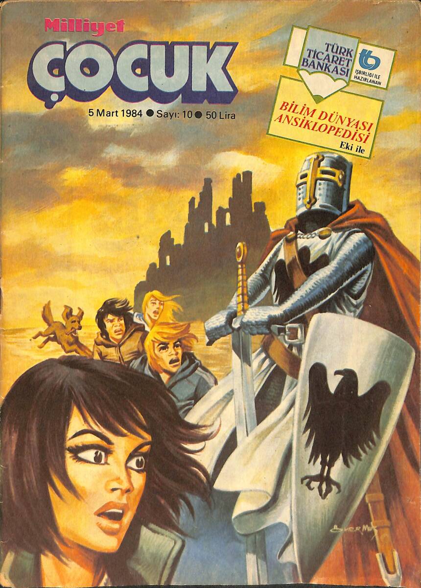 Milliyet Çocuk Dergisi 5 Mart 1984 Sayı: 10 - Maskara - Red Kit - Siyah Kısrak - Bob Morane - Cimcime NDR96020 - 1