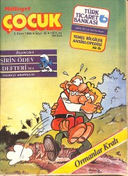 Milliyet Çocuk Dergisi 6 Ekim 1986 Sayı: 40 - Red Kit - Bilmece Bulmaca - Altına Hücum - Korkusuz Sürücü - Şirinler NDR96050 - Gökçekoleksiyon
