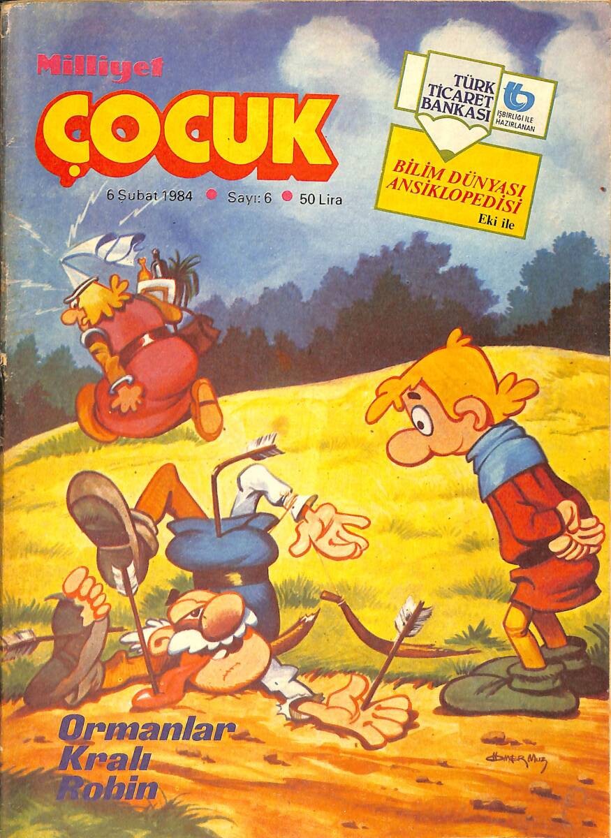 Milliyet Çocuk Dergisi 6 Şubat 1984 Sayı: 6 - Maskara - Red Kit - Siyah Kısrak - Bob Morane - Cimcime NDR96018 - 1
