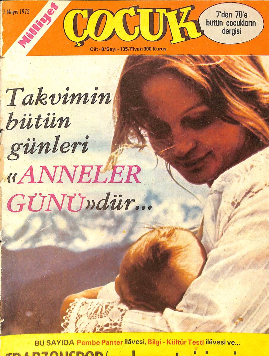 Milliyet Çocuk Dergisi 7 Mayıs 1975 Sayı: 135 - Şampiyon - Kaptan Erik - Red Kit - Örümcek Adam NDR97097 - 1
