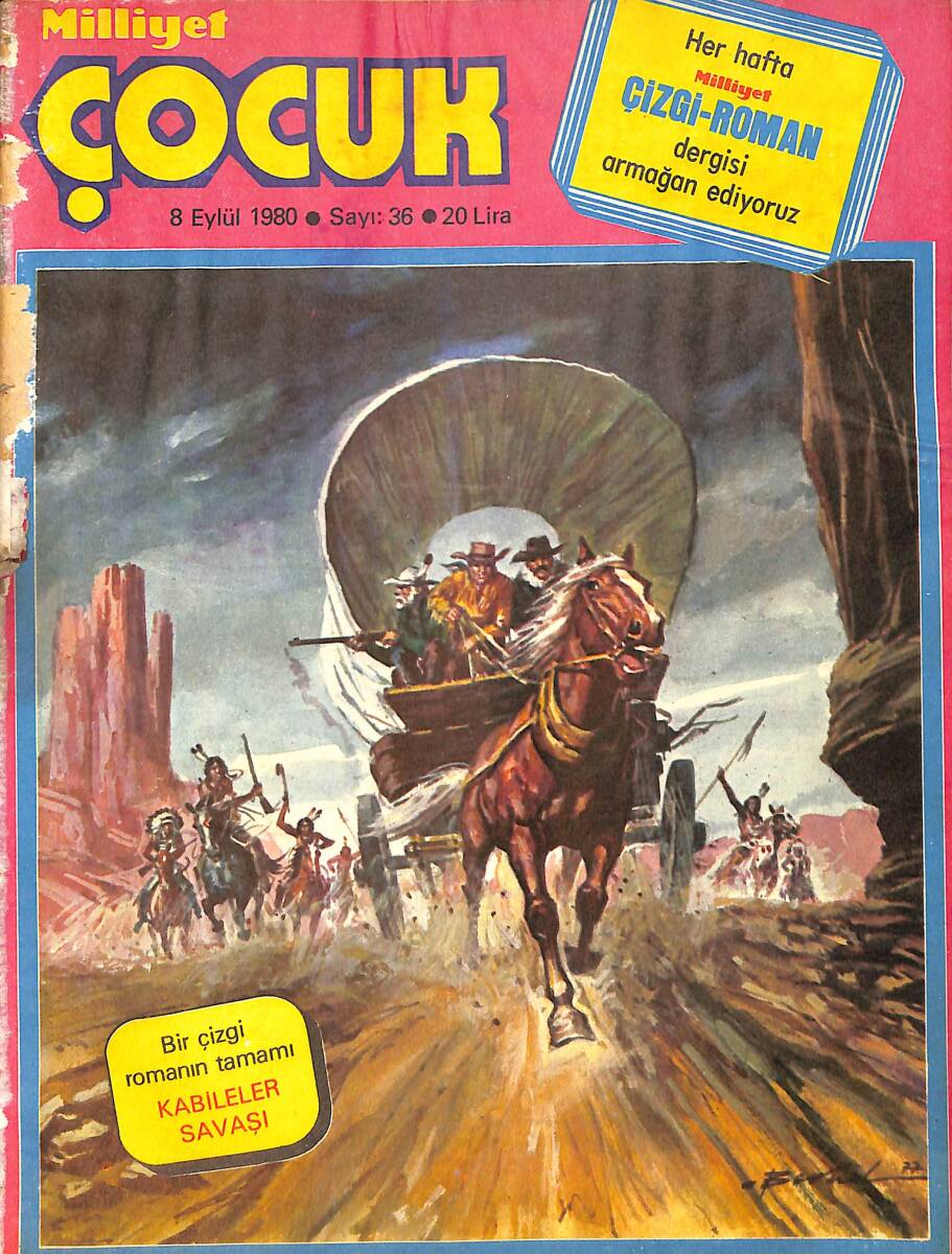 Milliyet Çocuk Dergisi 8 Eylül 1980 Sayı: 36 - Cadı Nine - Çevre Gazetesi - Pembe Tavşan - Superman Balonlu Çiklet Reklamı NDR97138 - 1