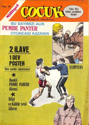 MİLLİYET ÇOCUK DERGİSİ 9 Nisan 1975 Sayı131 Kaptan Erik, RED KİT, Örümcek Adam, Zehir Hafiye NDR77581 - 1