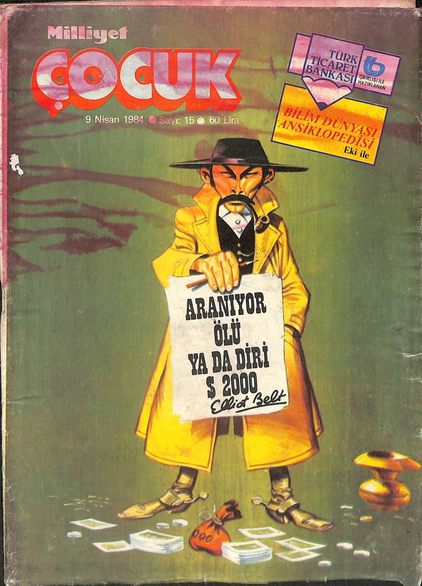 Milliyet Çocuk Dergisi 9 Nisan 1984 Sayı:15 - Beşler Çetesi, Red Kit, Maskara NDR97274 - 1