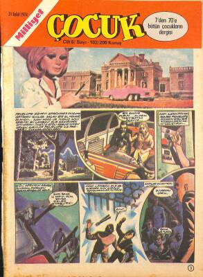 Milliyet Çocuk Dergisi Sayı 102 21 Eylül 1974 - Tommy Banco, Örümcek Adam, Kaygısızlar, Pembe Panter NDR84959 - 1