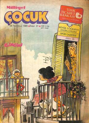 Milliyet Çocuk Sayı 27 1 Temmuz 1985 - Red Kit, Jesse James, Siyah Kısrak, Şirinler, NDR83343 - 1