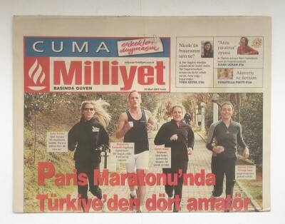 Milliyet Cuma Gazetesi 28 Mart 2003 - Paris Maratonunda Türkiyeden Dört Amatör GZ8799 - 1