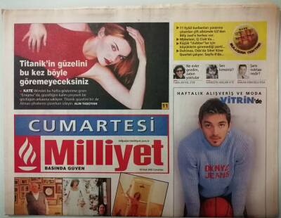 Milliyet Cumartesi Gazetesi 19 Ocak 2002 Titanikin Güzelini Bu Kez Böyle Göremeyeceksiniz -GZ37487 - 1