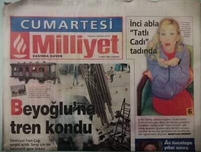Milliyet Cumartesi Gazetesi 22 Mart 2003 Sirkeci Garından İstiklal Caddesine -GZ37532 - 1