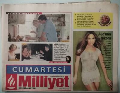 Milliyet Cumartesi Gazetesi 6 Nisan 2002 Gezginler En Çok Türk Koylarını Beğeniyor -GZ37297 - 1