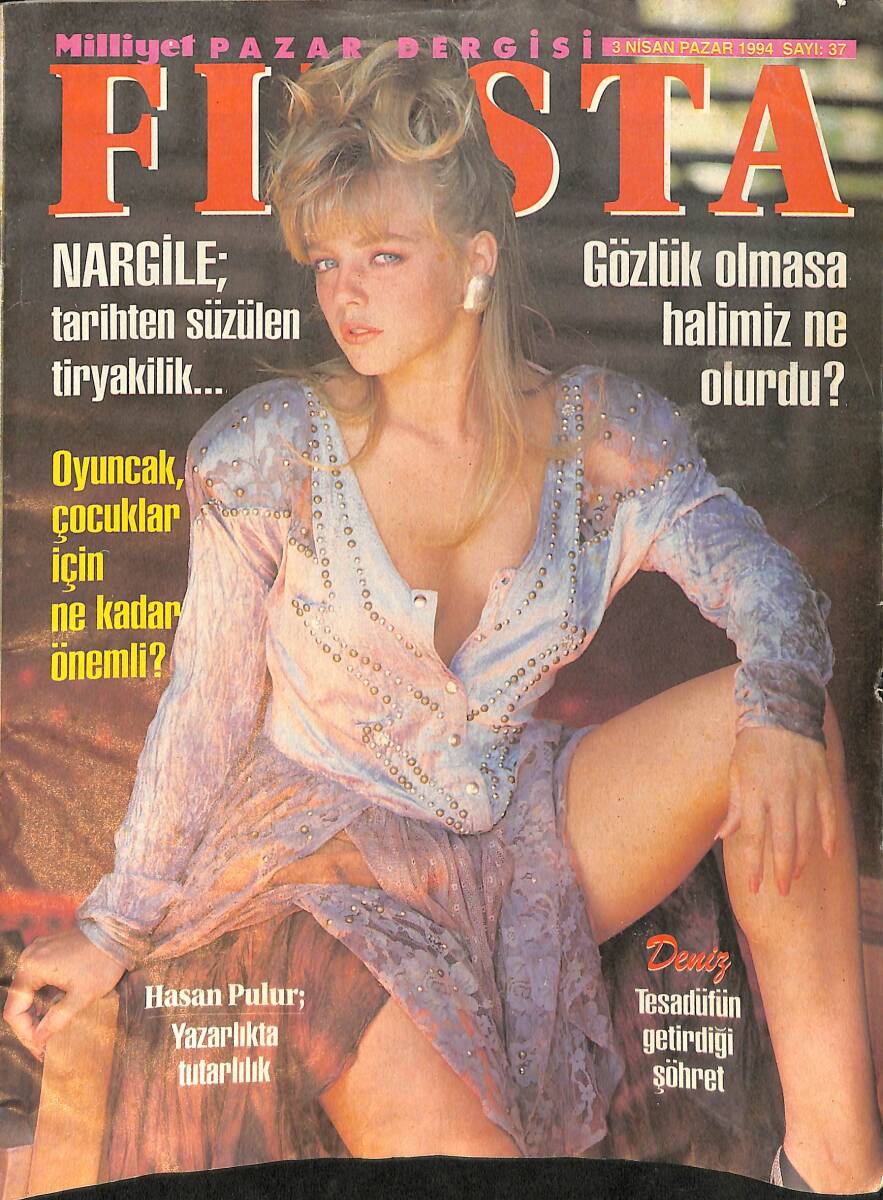 Milliyet Fiesta Dergisi 3 Nisan 1994 Sayı:37 - Tevfik Yener- Hasan Pulur- Brooke Shields- Richard Gere- Cindy Crawford- John Huston- Olivia Newton NDR99558 - 1