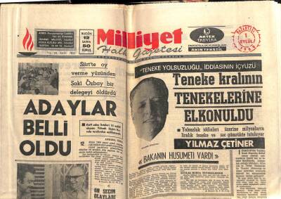 Milliyet Gazetesi 1 Eylül 1969 - Teneke Kralının Tenekelerine El Konuldu GZ59772 - 1