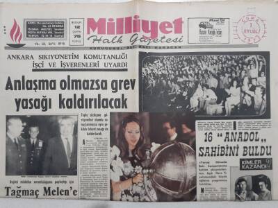 Milliyet Gazetesi - 1 Eylül 1972 - Kilis te Selden 5 Kişi Öldü GZ112225 - 1