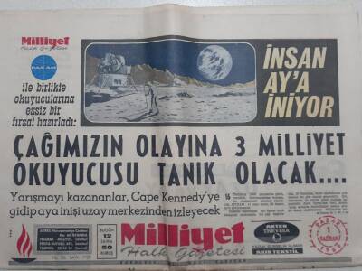 Milliyet Gazetesi - 1 Haziran 1969 - İnsan Aya Gidiyor GZ112178 - 1