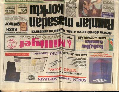 Milliyet Gazetesi 1 Haziran 1991 - Rumlar Masadan Korktu GZ61447 - 1