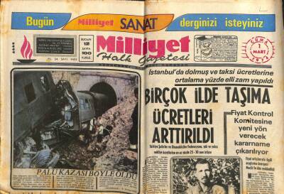 Milliyet Gazetesi - 1 Mart 1974 - Suriye 65 İsrail Esirinin Listesini Verdi GZ110938 - 1