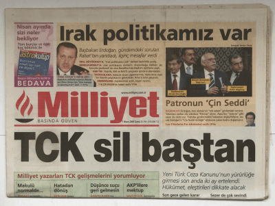 Milliyet Gazetesi 1 Nisan 2005 - TCK Sil Baştan GZ5304 - 1