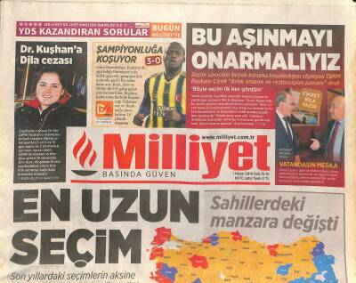 Milliyet Gazetesi 1 Nisan 2014 - En Uzun Seçim - Lider Fenerbahçe Şampiyonluğa Koşuyor GZ124721 - 1
