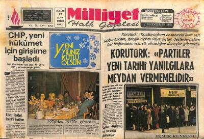Milliyet Gazetesi 1 Ocak 1975 - James Bondun Yeni Sevgilisi GZ103549 - 1