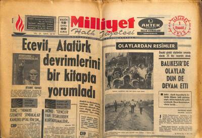 Milliyet Gazetesi - 1 Temmuz 1970 - Çiğli Hava Üssü Bize Devredildi GZ110785 - 1
