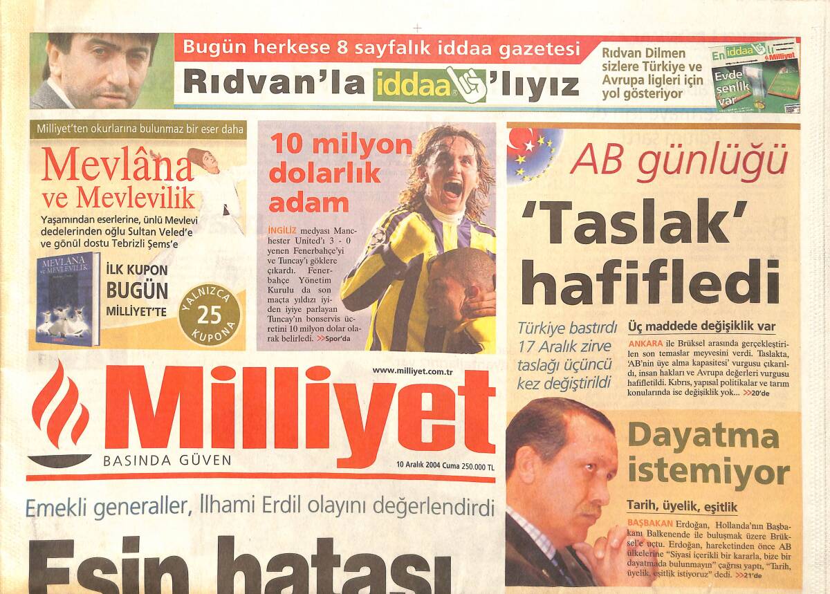 Milliyet Gazetesi 10 Aralık 2004 - Cim Bom'dan Özeleştiri - Esin Hatası Askeri Bitirir GZ3359 - 1