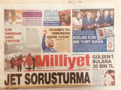 Milliyet Gazetesi 10 Aralık 2010 - Jet Soruşturma, İstanbulda Tribünden Küfür Yağar GZ40186 - 1