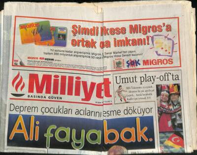 Milliyet Gazetesi 10 Ekim 1999 - Tariş 125 Bin Üreticinin Malını Değerlendiriyor GZ84446 - 1