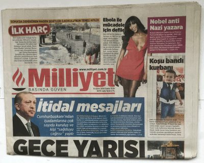 Milliyet Gazetesi 10 Ekim 2014 - Gece Yarısı Mektubu GZ5691 - 1