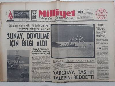 Milliyet Gazetesi - 10 Eylül 1966 - Sunay Dövülme İçin Bilgi Alıyor, Boğaz İnfilakının Tahkikatı Başladı GZ112245 - 1