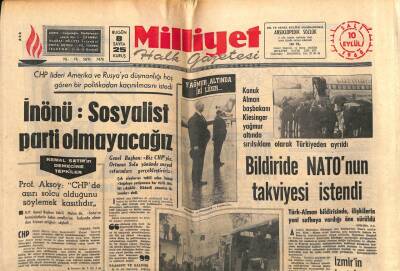 Milliyet Gazetesi 10 Eylül 1968 - Devrimci Eğitim Şurası Bağımsızlık Andı İçti GZ58711 - 1