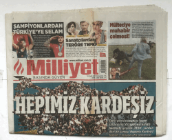 Milliyet Gazetesi 10 Eylül 2015 - Hepimiz Kardeşiz GZ5701 - 2