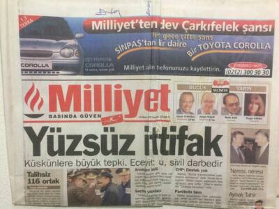 Milliyet Gazetesi 10 Mart 1999 - Yüzsüz İttifak GZ32633 - 1