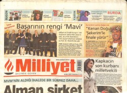 Milliyet Gazetesi 10 Mart 2007 - Kenan Doğulu Şekerim'le Finale Yürür - Bülent Korkmaz Destek İstedi GZ3313 - Gökçekoleksiyon
