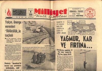 Milliyet Gazetesi 10 Ocak 1968 - Amerikalı Takma Kalpli Hastada İç Kanama Durdu GZ59428 - 1