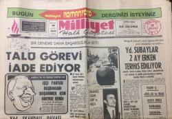 Milliyet Gazetesi 10 Ocak 1974 - Talu Görevi İade Ediyor - GZ12646 - 2