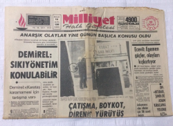 Milliyet Gazetesi 10 Ocak 1976 - Anarşik Olaylar Yine Günün Başlıca Konusu Oldu - GZ15855 - 1