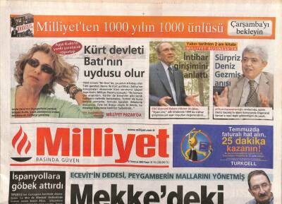 Milliyet Gazetesi 10 Temmuz 2005 - Türk Kızlarının Gerçek Yaşını AB Takip Edecek GZ84885 - 1