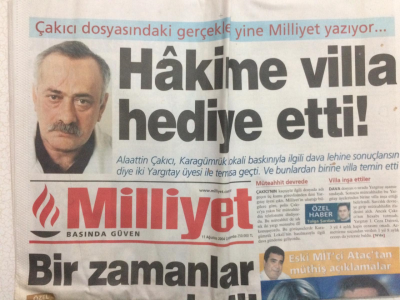 Milliyet Gazetesi 11 Ağustos 2004 - Alaaddin Çakıcı Hakime Villa Hediye Etti GZ27825 - 1