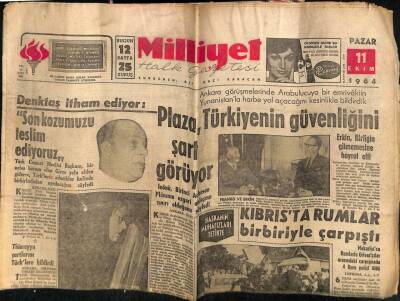 Milliyet Gazetesi 11 Ekim 1964 - Rauf Denktaş,Son Kozumuzu Teslim Ediyoruz GZ58800 - 1