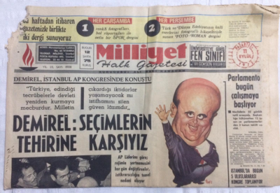 Milliyet Gazetesi 11 Eylül 1972 - DemirelSeçimlerin Tarihine Karşıyız - GZ21207 - 1