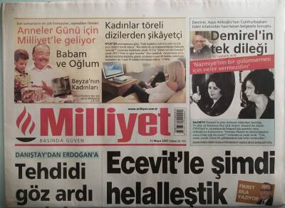 Milliyet Gazetesi 11 Mayıs 2007 Süleyman Demirel Eşini Anlatıyor- GZ37685 - 1