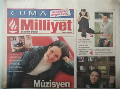 Milliyet Gazetesi 11 Nisan 2003 Müzisyen Ailenin Tasarımcı Kızı -GZ37547 - 1