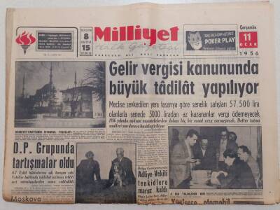 Milliyet Gazetesi - 11 Ocak 1956 - Gelir Vergisi Kanununda Büyük Tadilat GZ112119 - 1