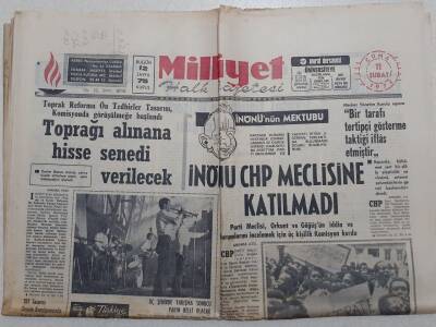 Milliyet Gazetesi - 11 Şubat 1972 - Atinanın Makarios İle Arası Açıldı GZ112265 - 1